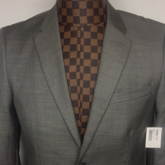 Perry Ellis Mens Gray HEATHERED Blazer 38R NWOT
